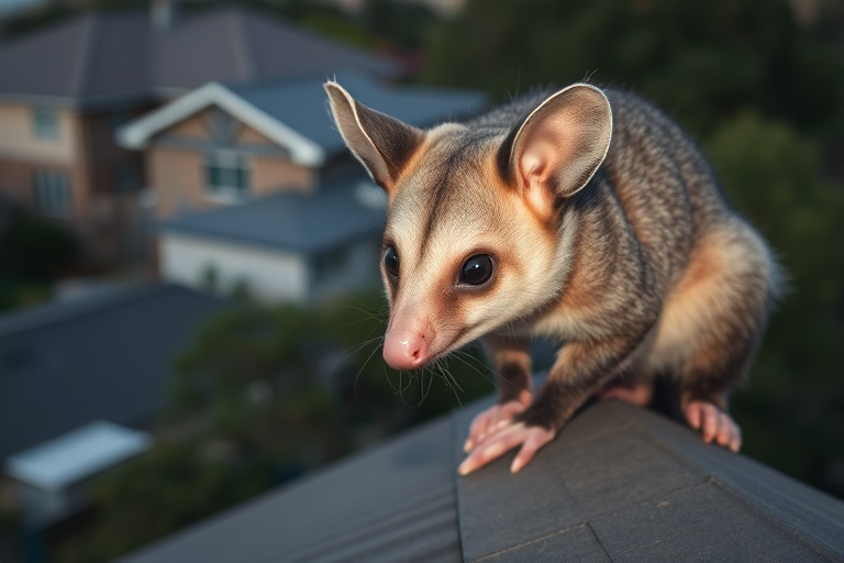 Possum in Ballarat Central residential area